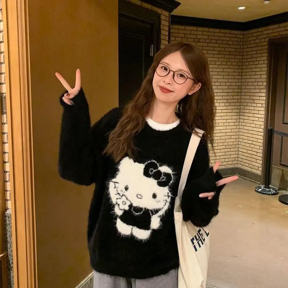 Cute Hello Kitty Christmas Sweet Girls Sweater Cartoon Women Loose Versatile Autumn Winter Knitting Sweater Tops Festival Gift
Cute Hello Kitty Christmas Sweet Girls Sweater Cartoon Women Loose Versatile Autumn Winter Knitting Sweater Tops Festival Gift