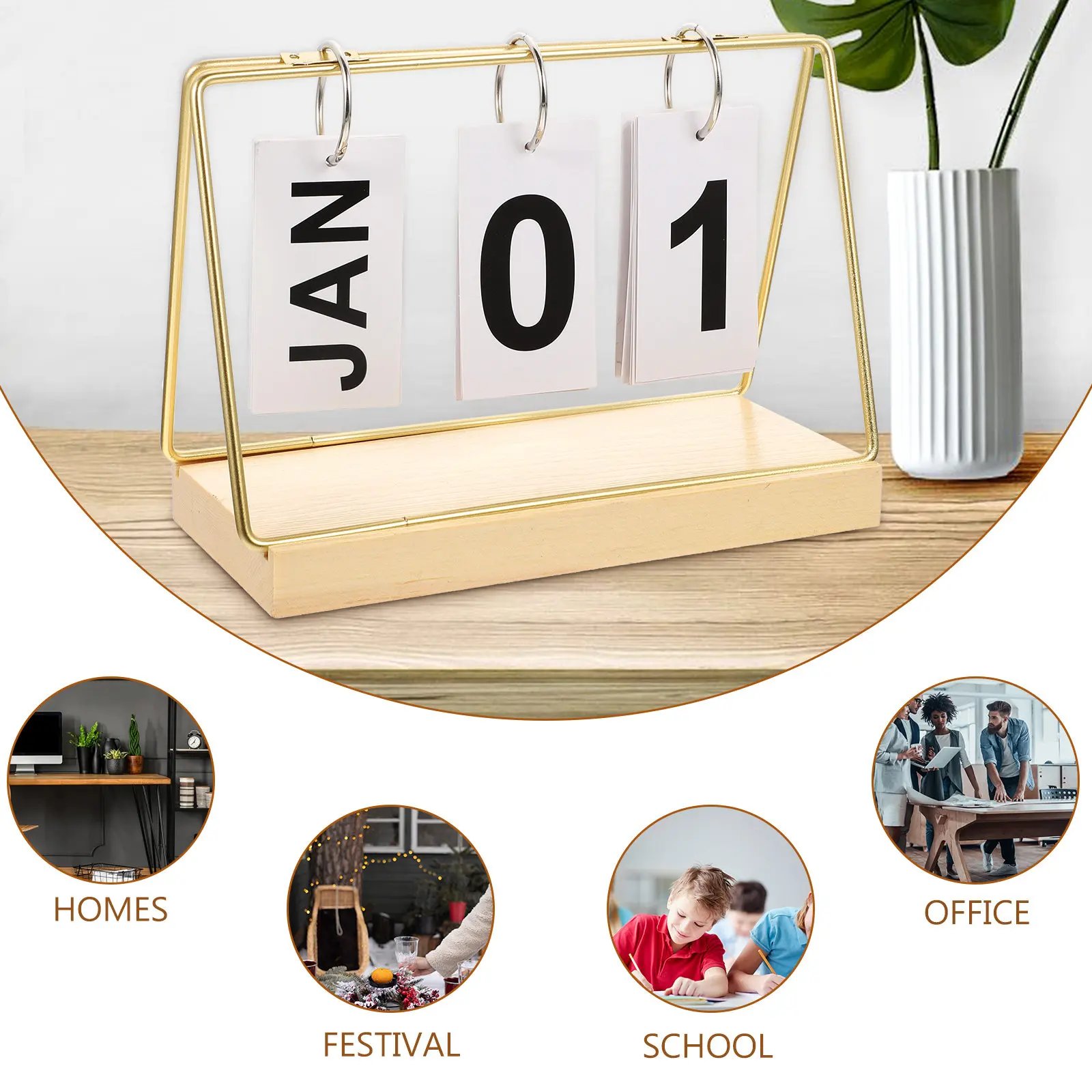 Настольный деревянный календарь с компактным отображением даты, простой в использовании, декоративный календарь обратного отсчета для офиса, кабинета, полки.
Настольный деревянный календарь с компактным отображением даты, простой в использовании, декоративный календарь обратного отсчета для офиса, кабинета, полки.