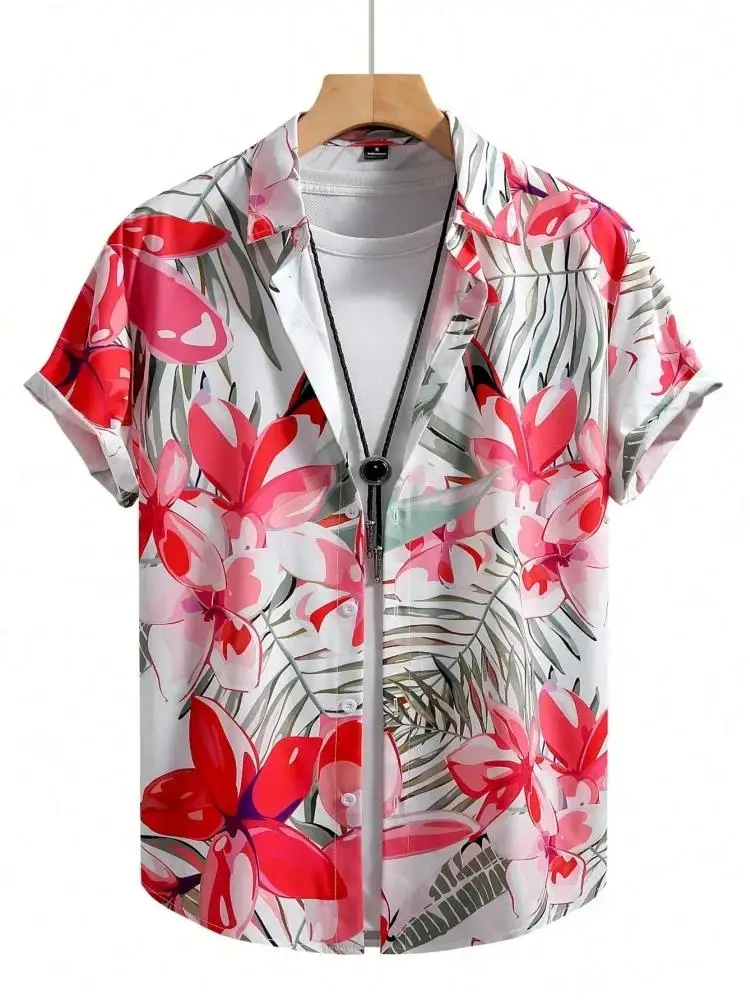 Hawaiian Style Fresh Coconut Print Men's Short-sleeved Fashion Shirt Men's Summer Outdoor Vacation Fashion Short-sleeved Shirt
Hawaiian Style Fresh Coconut Print Men's Short-sleeved Fashion Shirt Men's Summer Outdoor Vacation Fashion Short-sleeved Shirt