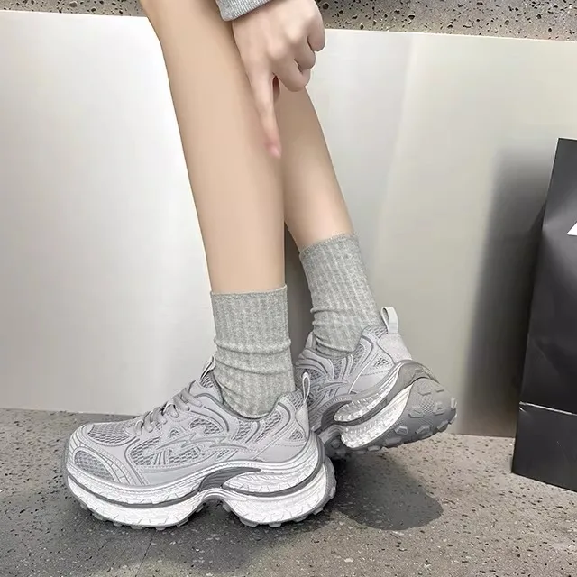 Women's Casual Sports Shoes Thick Bottom Dad Shoes Leather Mesh Upper Lightning Design Spring Versatile Low Top Sneakers
Women's Casual Sports Shoes Thick Bottom Dad Shoes Leather Mesh Upper Lightning Design Spring Versatile Low Top Sneakers