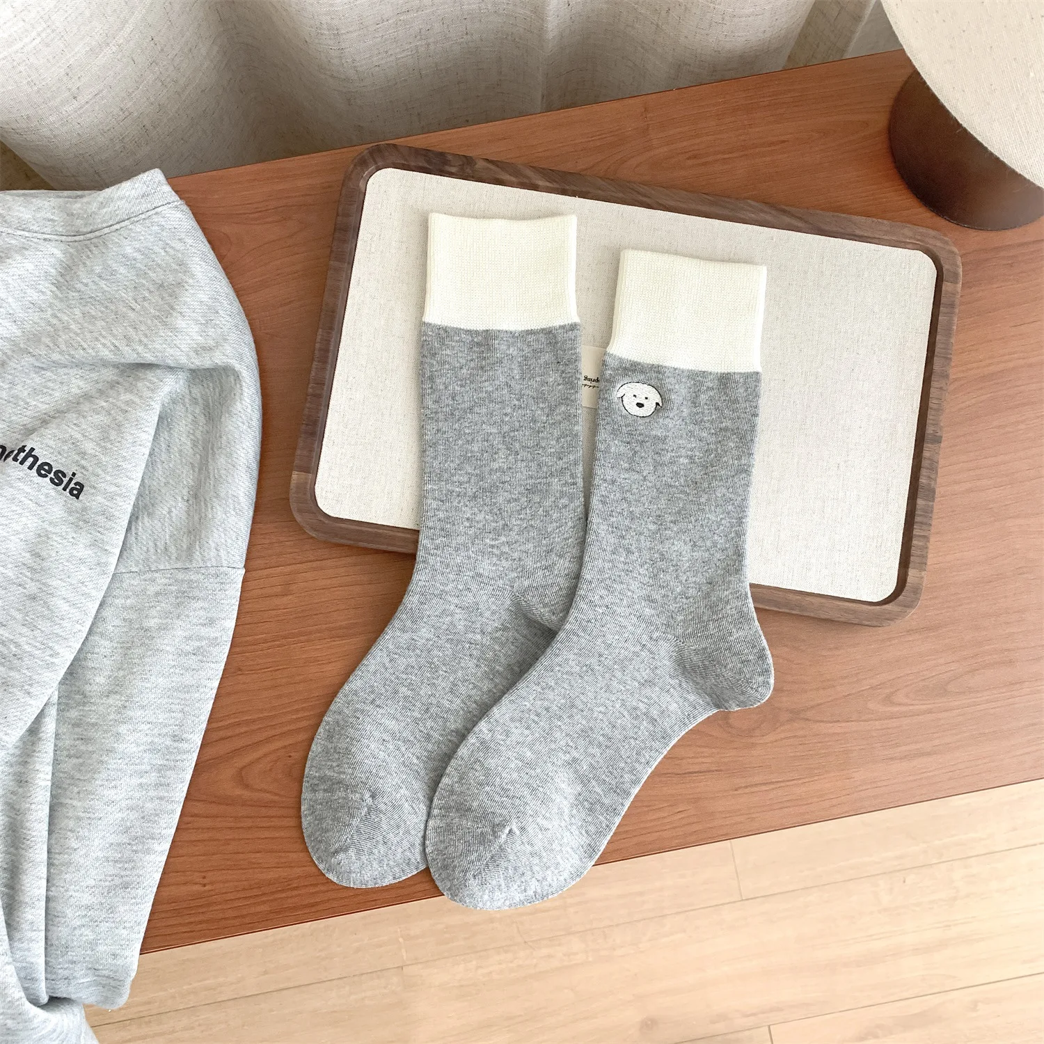 Miosam customization logo Campus style cotton socks embroidery dog socks simple patchwork socks casual breathable socks women‘s
Miosam customization logo Campus style cotton socks embroidery dog socks simple patchwork socks casual breathable socks women‘s