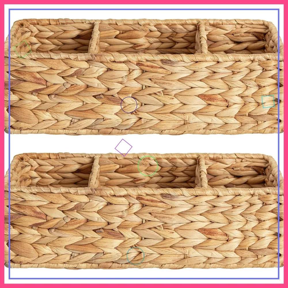 Плетеная корзина для хранения на полках, держатель для туалетной бумаги на заднюю стенку унитаза, 3-секционная корзина из водяного гиацинта, 2 шт.
Плетеная корзина для хранения на полках, держатель для туалетной бумаги на заднюю стенку унитаза, 3-секционная корзина из водяного гиацинта, 2 шт.