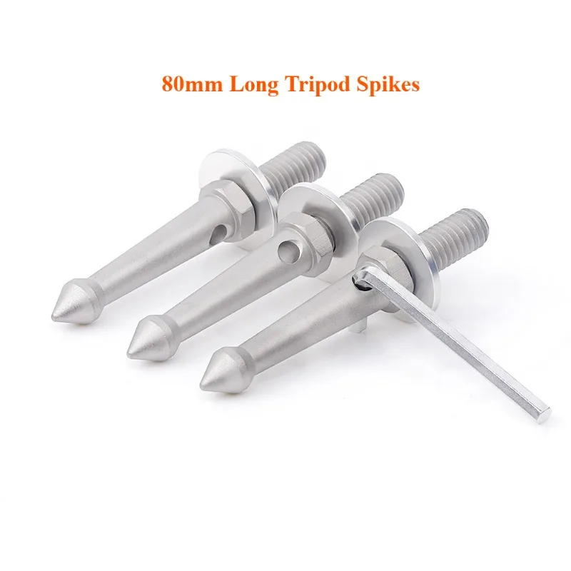 3 PCS Stainless Steel Tripod 8cm Long Spike Feet Nails Non Slip Tripod Feet for Beach Uneven Ground Spike for Tripod Monopod
3 PCS Stainless Steel Tripod 8cm Long Spike Feet Nails Non Slip Tripod Feet for Beach Uneven Ground Spike for Tripod Monopod