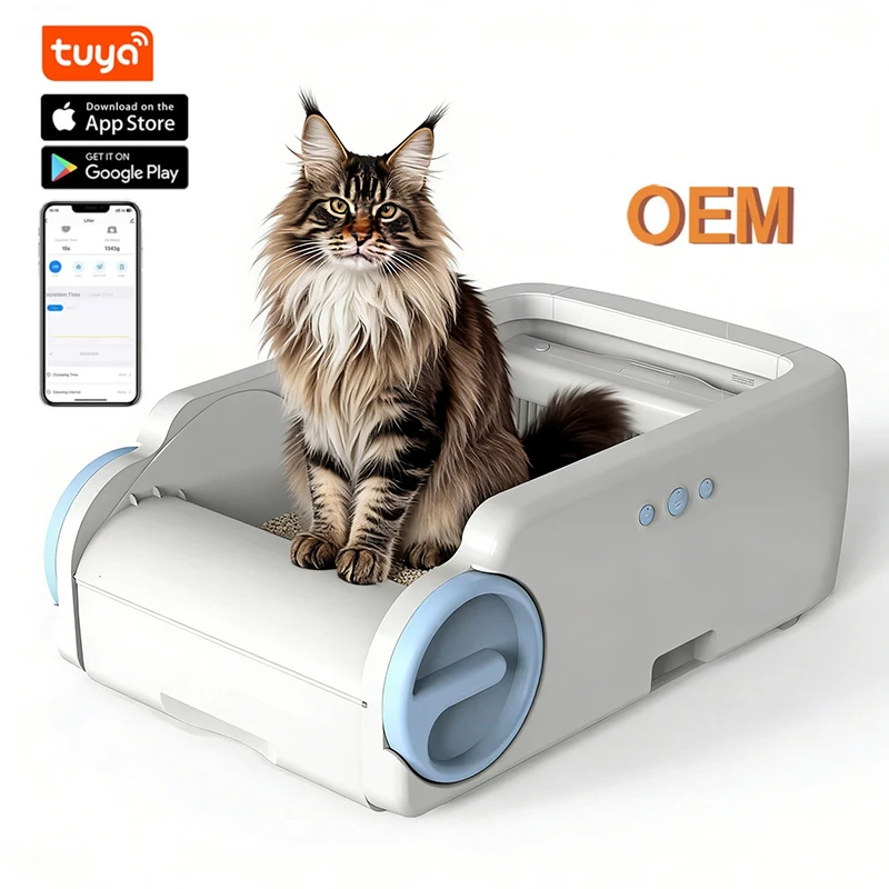 Open Design Automatic Cat Litter Cat Pan App Control Auto Clean Smart Litter Pan Pet Cat Supplies
Open Design Automatic Cat Litter Cat Pan App Control Auto Clean Smart Litter Pan Pet Cat Supplies
