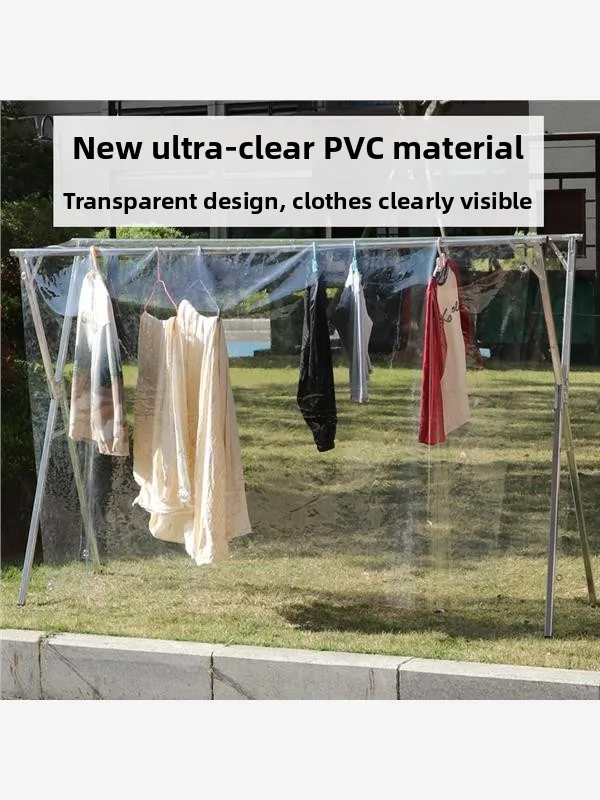 Transparent Outdoor Clothes Drying Rack Rain Cover PVC Floor-Standing Dustproof Leaf-Proof Clothes Drying Shelter
Transparent Outdoor Clothes Drying Rack Rain Cover PVC Floor-Standing Dustproof Leaf-Proof Clothes Drying Shelter