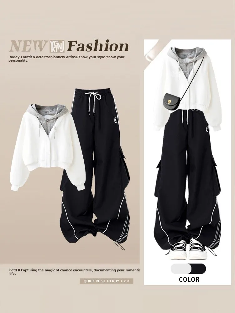 Sporty Women's Sweatshirt Set Casual Workwear Autumn Winter Fashion Two-Piece Ensemble Comfortable Streetwear Style
Sporty Women's Sweatshirt Set Casual Workwear Autumn Winter Fashion Two-Piece Ensemble Comfortable Streetwear Style