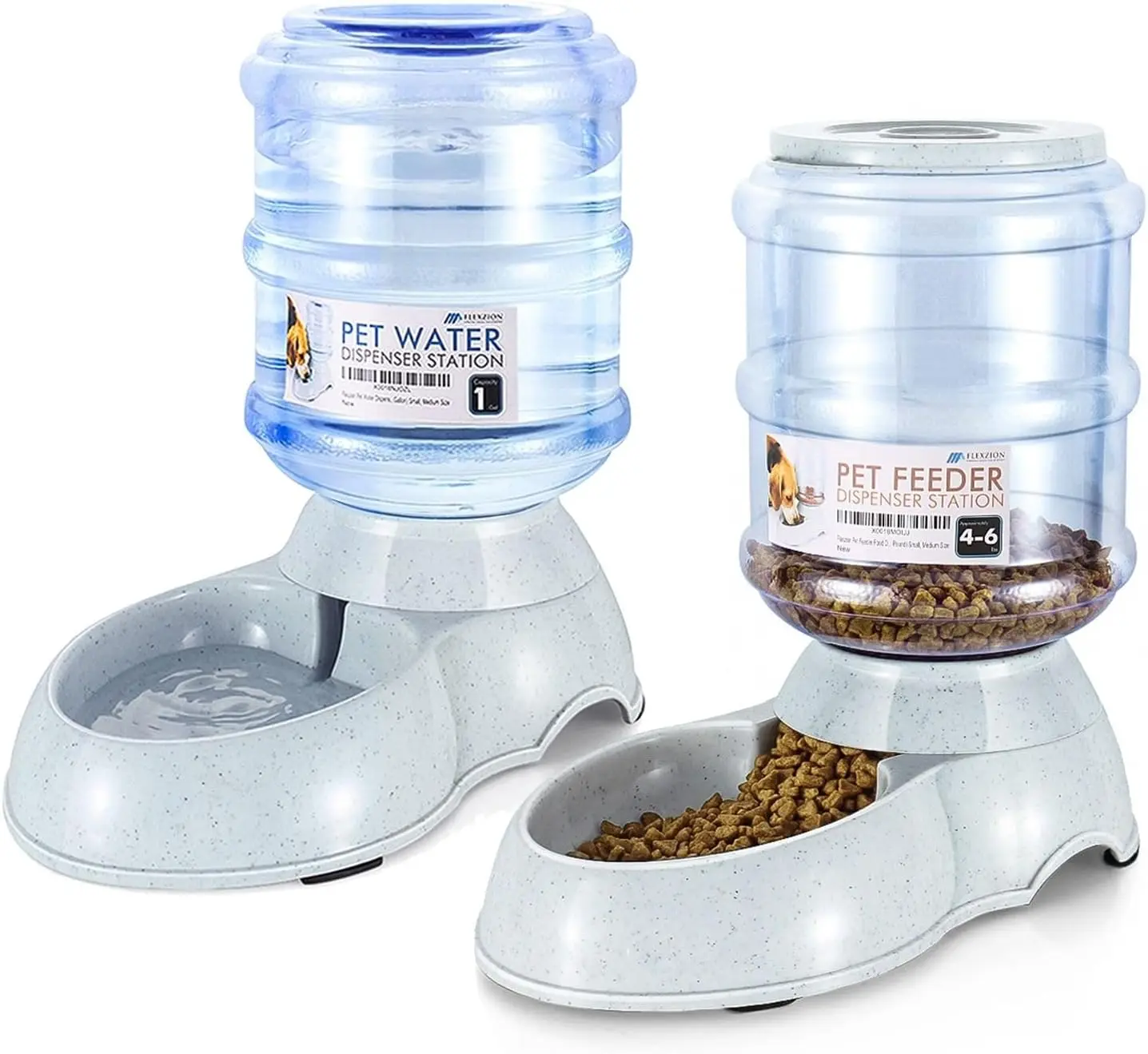 Automatic Pet Feeder & Waterer Set, Gravity Food & Water Dispenser for Dogs Cats, 1 Gallon Capacity
Automatic Pet Feeder & Waterer Set, Gravity Food & Water Dispenser for Dogs Cats, 1 Gallon Capacity