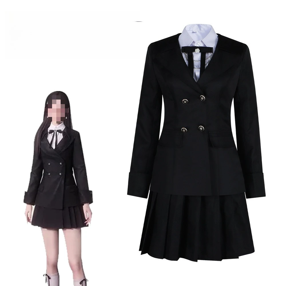Elegant Gothic Black Cosplay Suit Set-Women's Sci-Fi Hunter Style Blazer & Pleated Skirt with Star Accents Anime Cosplay Outfit
Elegant Gothic Black Cosplay Suit Set-Women's Sci-Fi Hunter Style Blazer & Pleated Skirt with Star Accents Anime Cosplay Outfit