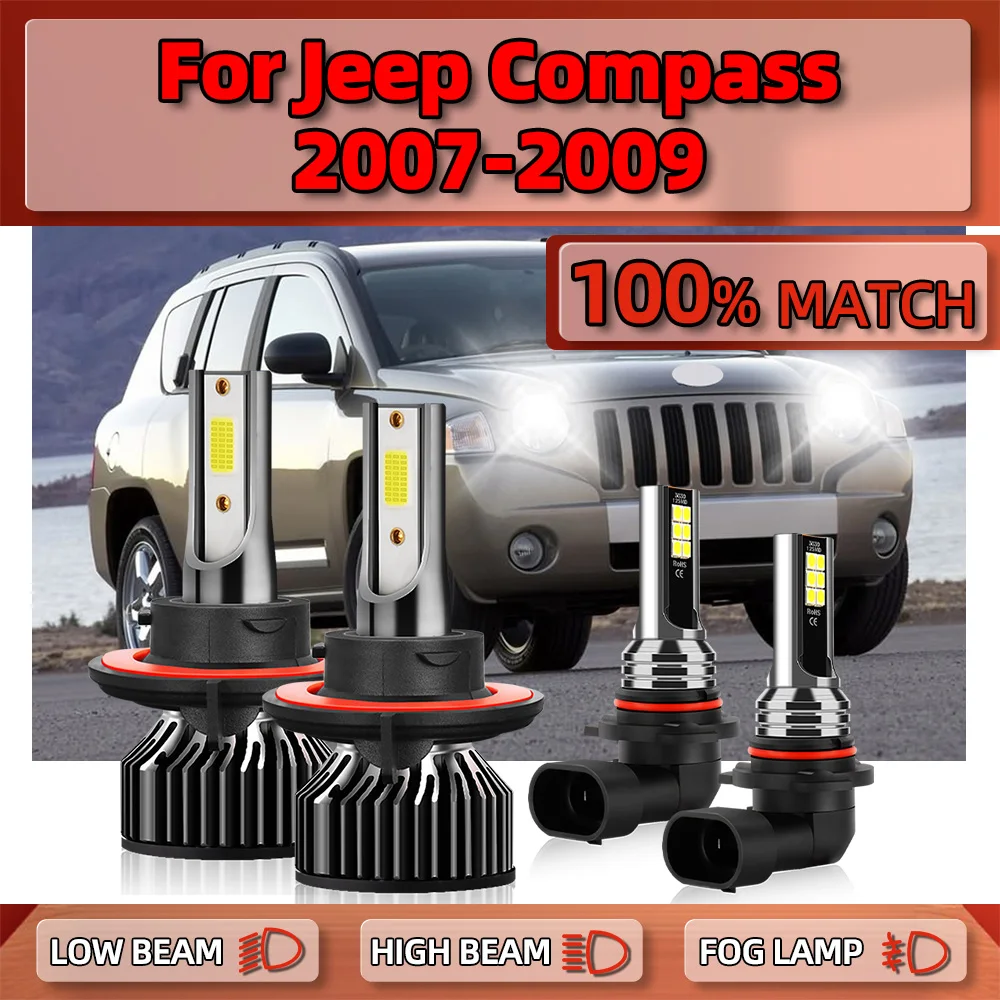 Car LED Headlight Bulbs 240W 40000LM Turbo Auto Headlamps 6000K White Fog Lights 12V 24V For Jeep Compass 2007 2008 2009
Car LED Headlight Bulbs 240W 40000LM Turbo Auto Headlamps 6000K White Fog Lights 12V 24V For Jeep Compass 2007 2008 2009