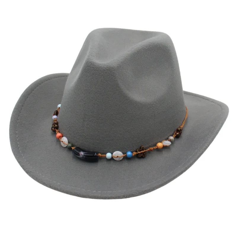Foreign Trade Tibetan Top Hat Western Cowboy Hat Ethnic Fedora Hat Felt Cap Beaded Horse Riding Hat Sun Hat Men And Women
Foreign Trade Tibetan Top Hat Western Cowboy Hat Ethnic Fedora Hat Felt Cap Beaded Horse Riding Hat Sun Hat Men And Women