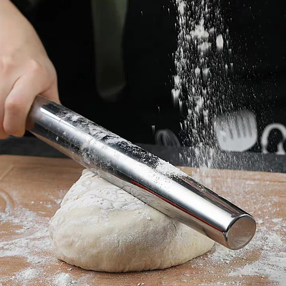 1pc Stainless Steel Rolling Pin Non-Stick Kitchen Baking Tool For Dough Pizza Dumpling Wrapper Rolling Stick Household
1pc Stainless Steel Rolling Pin Non-Stick Kitchen Baking Tool For Dough Pizza Dumpling Wrapper Rolling Stick Household
