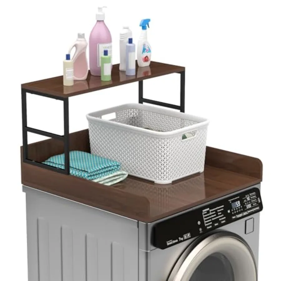 27.5" Washer Dryer Countertop with Shelf, 2-Tier Laundry Countertop with Anti-Slip Strips and Guardrail, Washer Dryer Topper fo
27.5" Washer Dryer Countertop with Shelf, 2-Tier Laundry Countertop with Anti-Slip Strips and Guardrail, Washer Dryer Topper fo