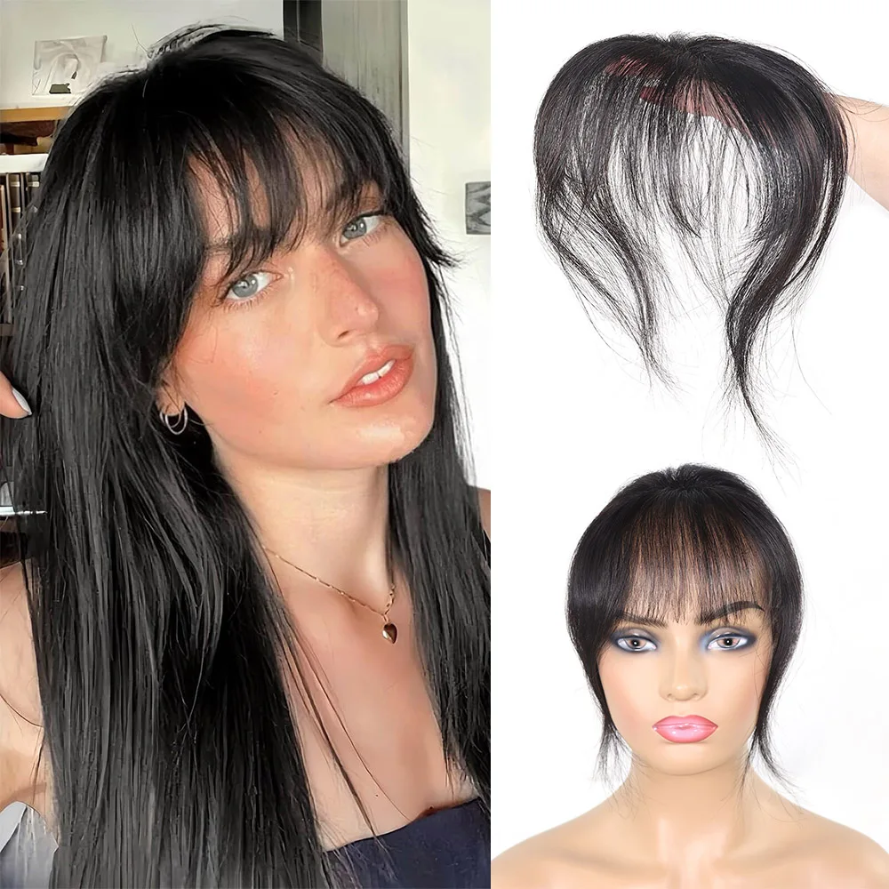 French Wispy Clip In Bangs Real Human Hair Air Bangs Fringe with Temples Black Brown Hairpiece for Women Daily Use
French Wispy Clip In Bangs Real Human Hair Air Bangs Fringe with Temples Black Brown Hairpiece for Women Daily Use