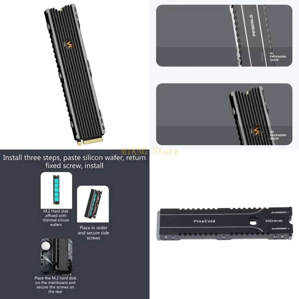 Радиатор твердотельного жесткого диска M.2 22110, ультратонкий радиатор-кулер из чистого алюминия для NVME NGFF PCIE Hard,
Радиатор твердотельного жесткого диска M.2 22110, ультратонкий радиатор-кулер из чистого алюминия для NVME NGFF PCIE Hard,