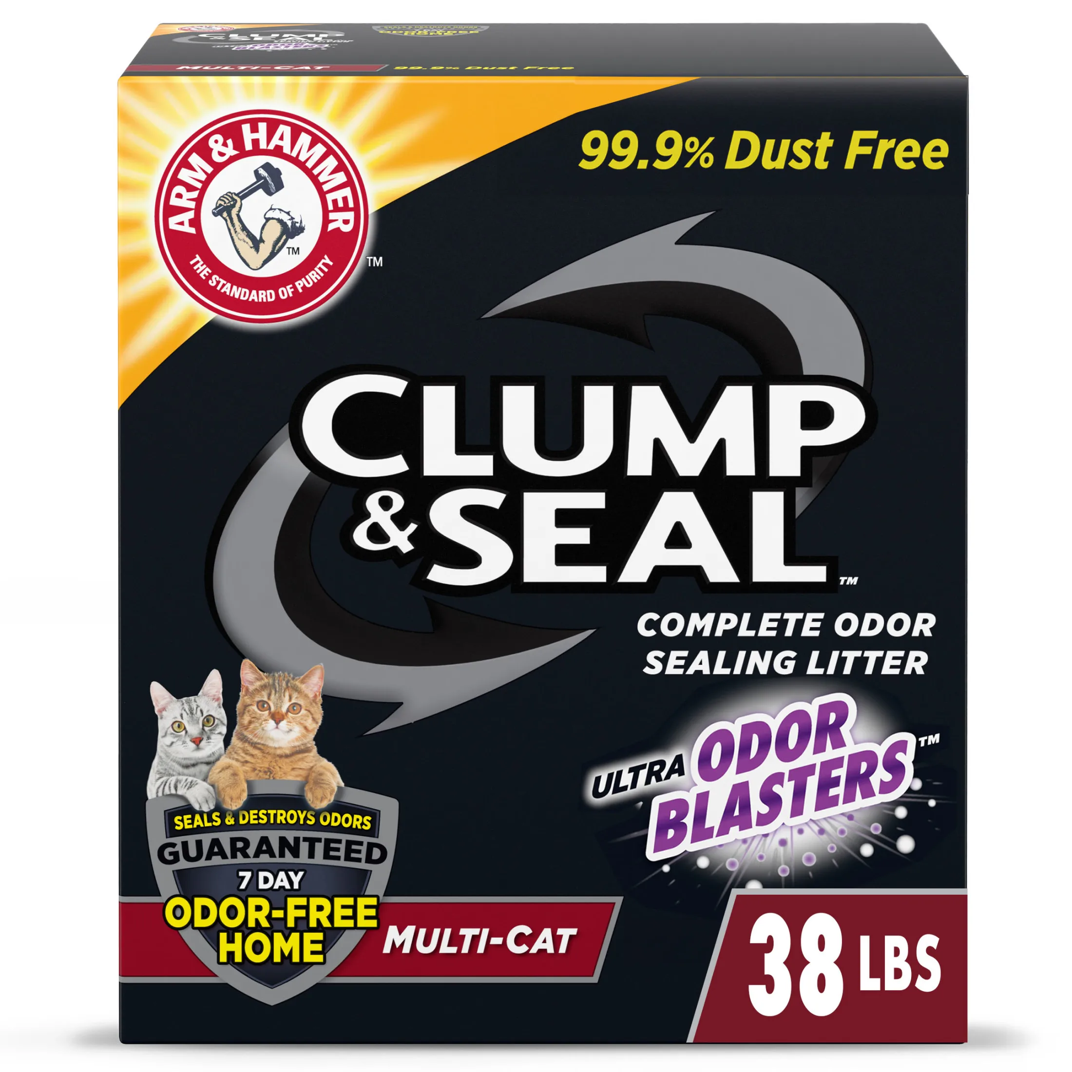 Clump & Seal Cat Litter for Multiple Cats Odor Control Clay Clumping Formula 38 lb
Clump & Seal Cat Litter for Multiple Cats Odor Control Clay Clumping Formula 38 lb