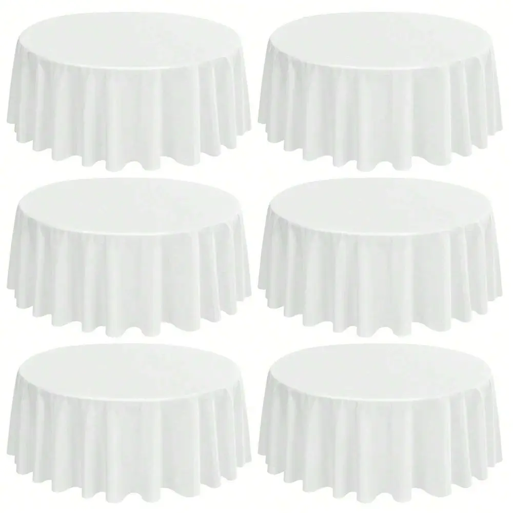 6 Pack Round Tablecloths 90 Inch, Polyester Table Cover For Round Table, Stain And Wrinkle Resistant Washable Fabric Table Clot
6 Pack Round Tablecloths 90 Inch, Polyester Table Cover For Round Table, Stain And Wrinkle Resistant Washable Fabric Table Clot