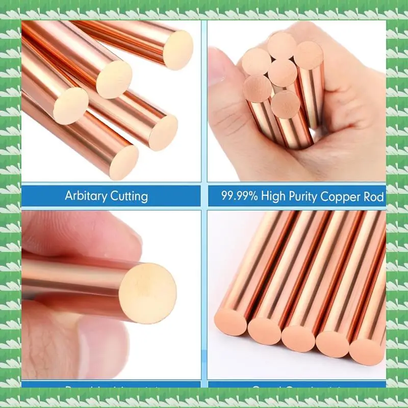 ONCE 6Pcs Pure Copper Round Rod 3.94Inch Length 0.39Inch Diameter Bare Solid Metal Rod Copper Bar Lathe Bar Stock
ONCE 6Pcs Pure Copper Round Rod 3.94Inch Length 0.39Inch Diameter Bare Solid Metal Rod Copper Bar Lathe Bar Stock