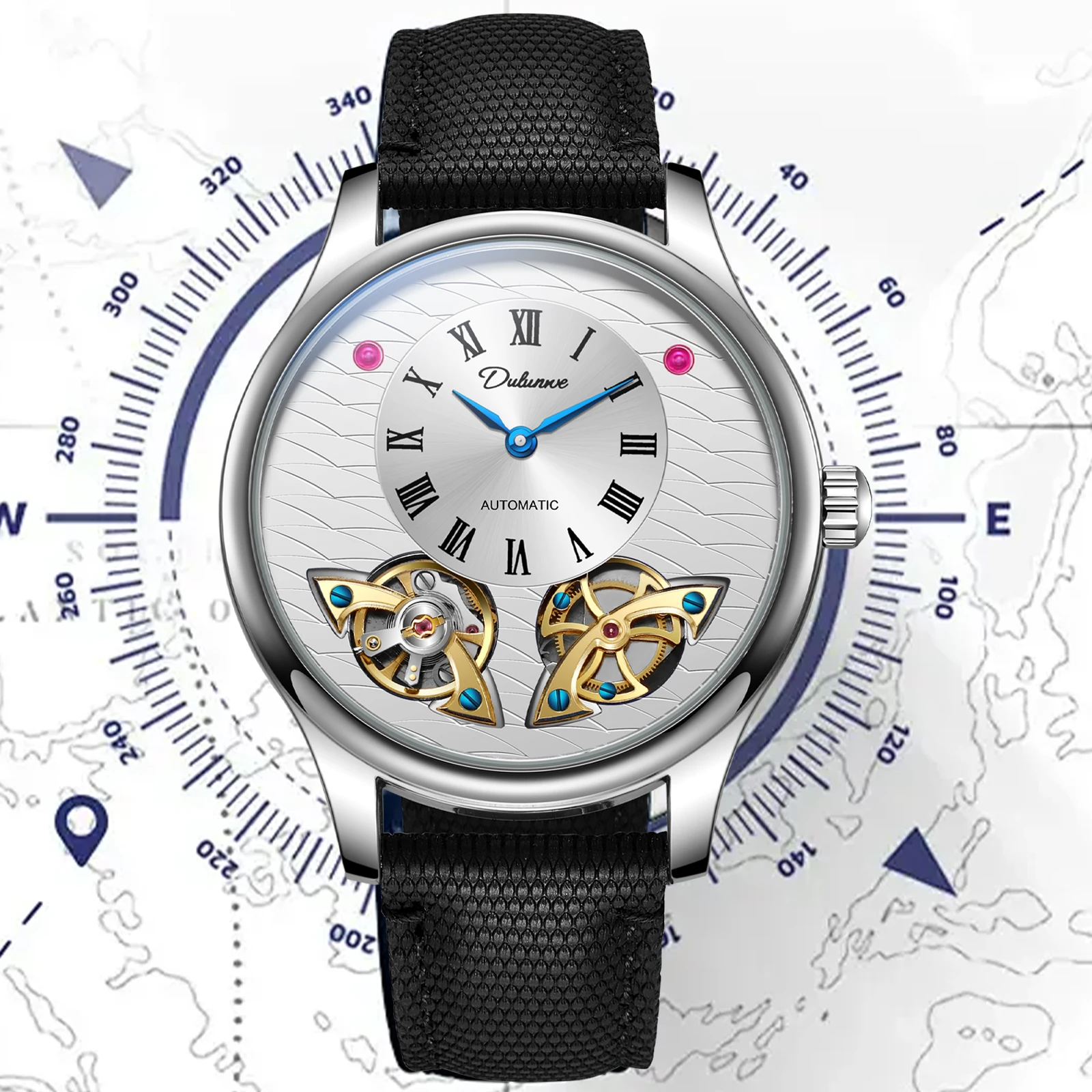 Dulunwe классические мужские механические автоматические часы с римскими цифрами, роскошный высококачественный ремешок из фторкаучука, дизайн циферблата из рыбьей чешуи 43 м
Dulunwe классические мужские механические автоматические часы с римскими цифрами, роскошный высококачественный ремешок из фторкаучука, дизайн циферблата из рыбьей чешуи 43 м