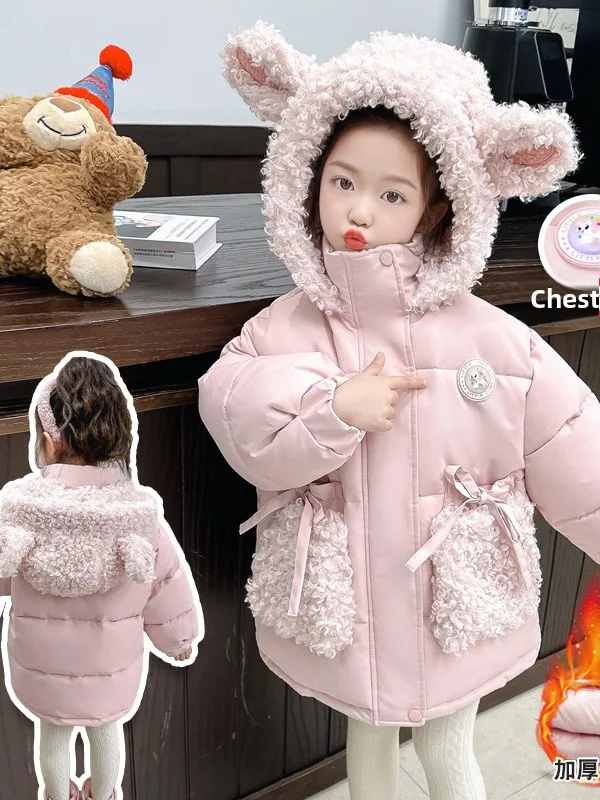 Утепленная хлопковая куртка для девочек: теплая, светящаяся, средней длины, зимнее пальто с капюшоном, на молнии, с длинными рукавами, из чистого хлопка
Утепленная хлопковая куртка для девочек: теплая, светящаяся, средней длины, зимнее пальто с капюшоном, на молнии, с длинными рукавами, из чистого хлопка