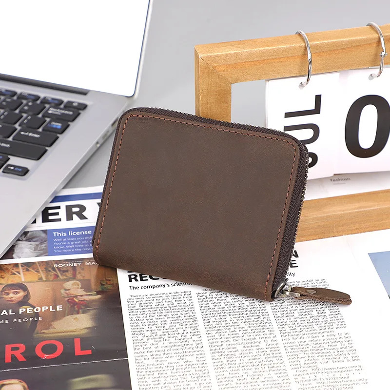 Retro Crazy Horse Leather Wallet for Men, Genuine Leather Purse with Coin Pocket, Multiple Card Slots & Money Clip
Retro Crazy Horse Leather Wallet for Men, Genuine Leather Purse with Coin Pocket, Multiple Card Slots & Money Clip