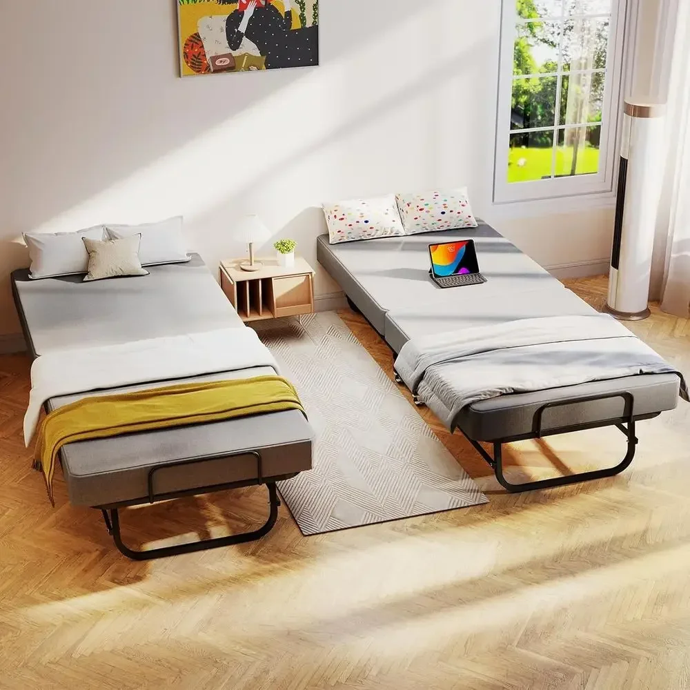 Portable Rollaway Bed with Memory Foam Mattress for Adults, Metal Frame, Space-Saving, Easy Storage, 75 x 31
Portable Rollaway Bed with Memory Foam Mattress for Adults, Metal Frame, Space-Saving, Easy Storage, 75 x 31