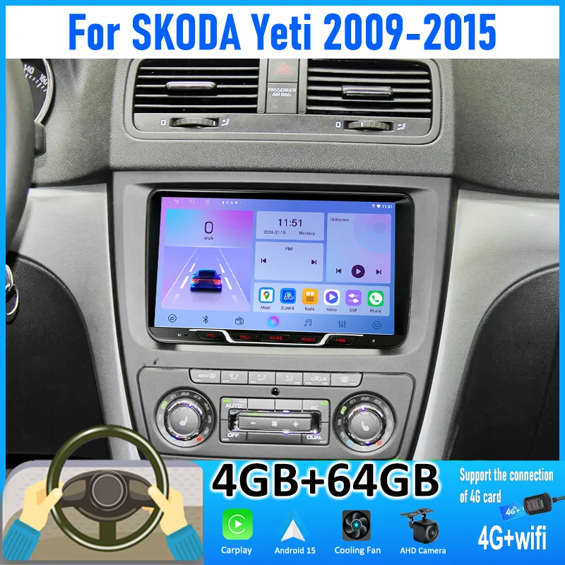 4+64GB 9'' For SKODA Yeti 2009-2015 Car Radio Android 15 Auto Support Wireless Apple Carplay 4G+WIFI GPS 2DIN Rear Camera
4+64GB 9'' For SKODA Yeti 2009-2015 Car Radio Android 15 Auto Support Wireless Apple Carplay 4G+WIFI GPS 2DIN Rear Camera