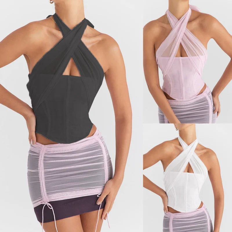 202525hollow tube top summer solid color slim-fit hot girl Fishbone top womensu3340
202525hollow tube top summer solid color slim-fit hot girl Fishbone top womensu3340