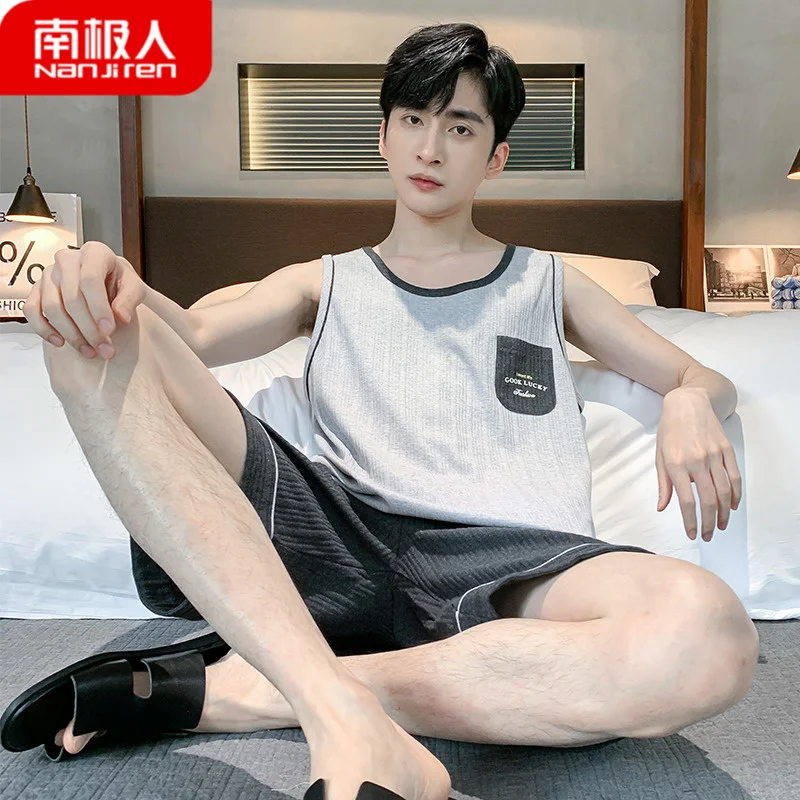 New Men's Pajamas Summer Pure Cotton Thin Tank Top Shorts Home Set Large Sleeveless
New Men's Pajamas Summer Pure Cotton Thin Tank Top Shorts Home Set Large Sleeveless