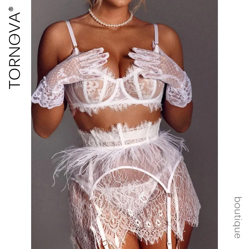 Tornova Sexy Lingerie Suit for Women Sexy Lingerie Suit Spliced Lace Perspective Sexy Bra Solid Color Mesh Underwear Suit New
Tornova Sexy Lingerie Suit for Women Sexy Lingerie Suit Spliced Lace Perspective Sexy Bra Solid Color Mesh Underwear Suit New