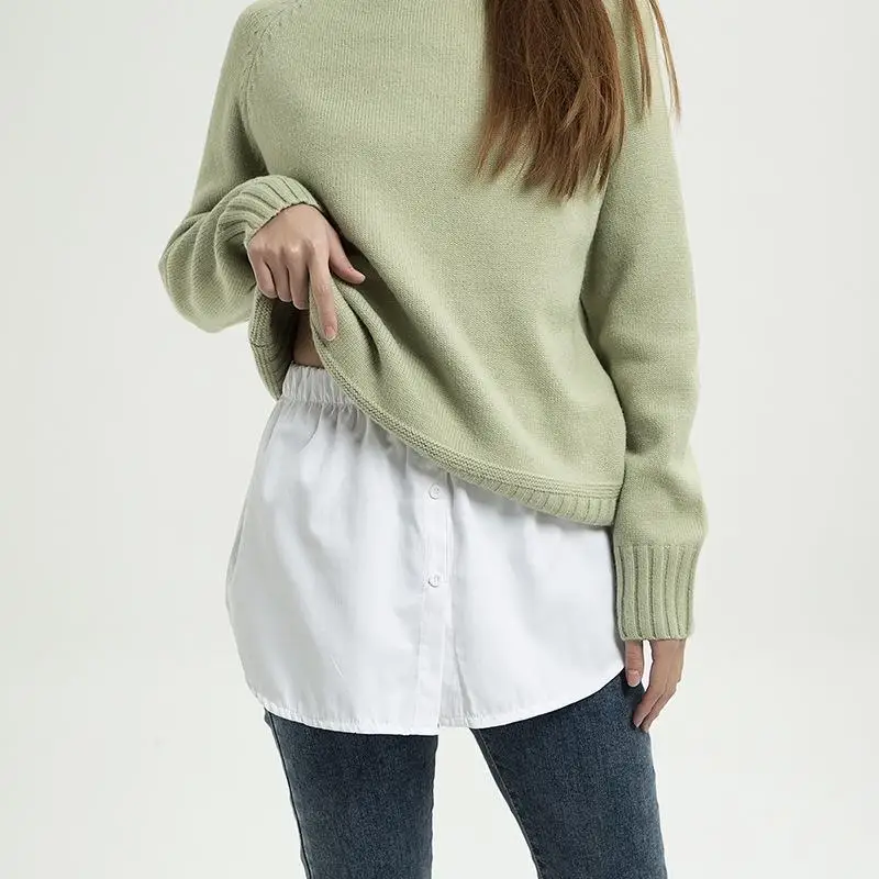 Princess Style Half Skirt Shirt Women's Base Layer Fake Hem Sweater Fake underneath Cotton Winter Fashion Ladies Skirts
Princess Style Half Skirt Shirt Women's Base Layer Fake Hem Sweater Fake underneath Cotton Winter Fashion Ladies Skirts