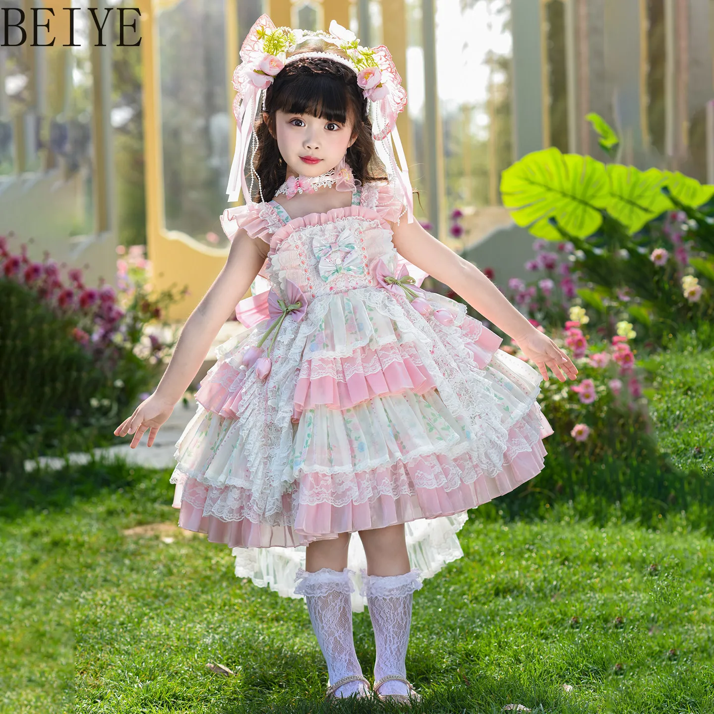 Girls' Pink Lolita Princess Dress Sweet Tutu Cake Mesh Stylish Birthday Ball Gown Performance Costume Girls Party Dresses
Girls' Pink Lolita Princess Dress Sweet Tutu Cake Mesh Stylish Birthday Ball Gown Performance Costume Girls Party Dresses