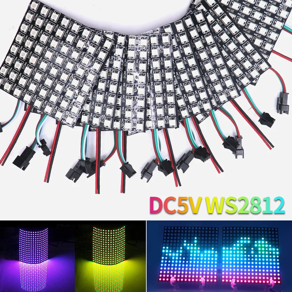 5V 12V SMD5050 RGB Panel LED Individually Addressable WS2812B Flexible Digital Ultra Pro 4x12 8x8 16x16 8x32 Pixel Module Screen
5V 12V SMD5050 RGB Panel LED Individually Addressable WS2812B Flexible Digital Ultra Pro 4x12 8x8 16x16 8x32 Pixel Module Screen