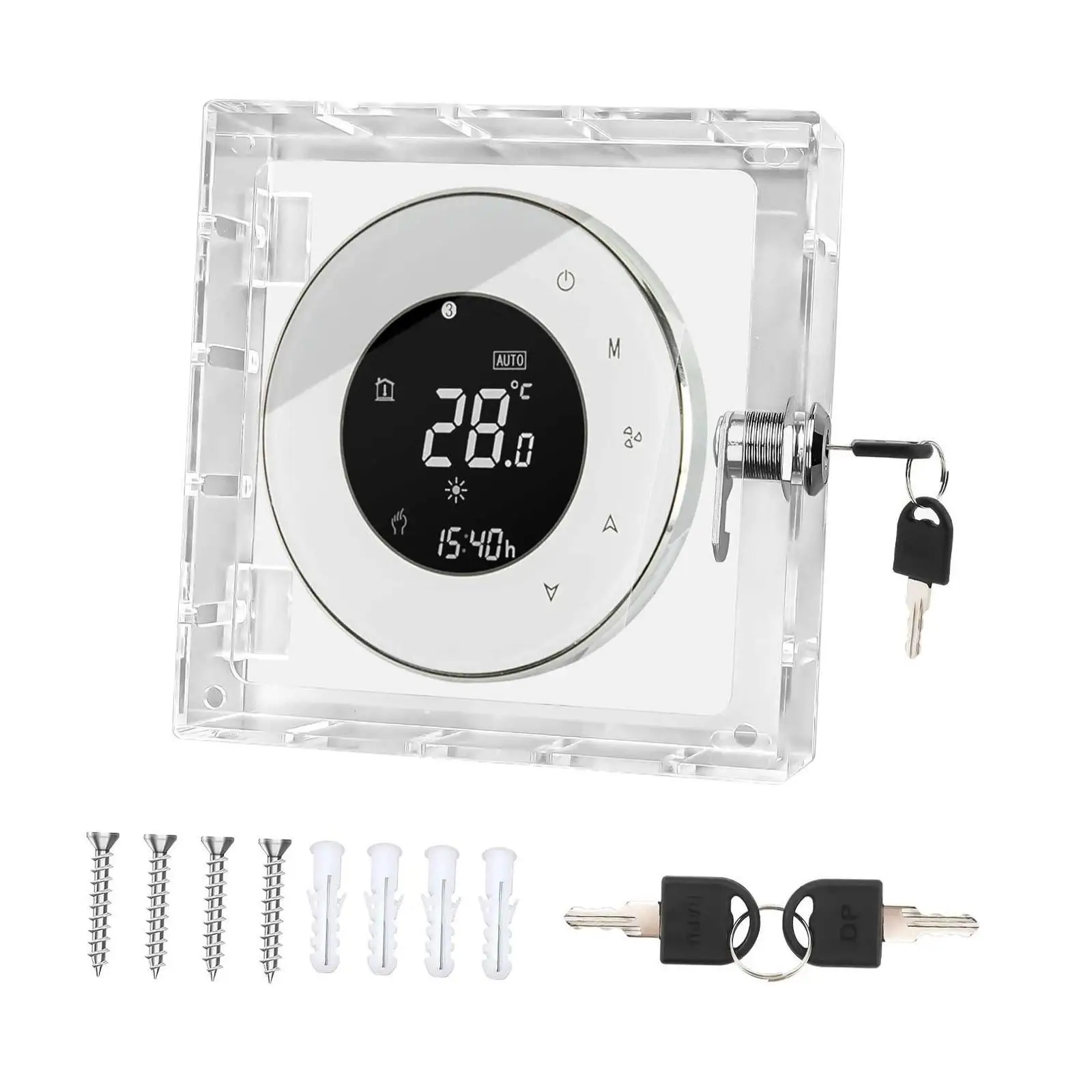 Thermostat Lock Box Thermostat Guard with 2 Key Protector Protective Cover Thermostat Cover for Office School Restaurants
Thermostat Lock Box Thermostat Guard with 2 Key Protector Protective Cover Thermostat Cover for Office School Restaurants