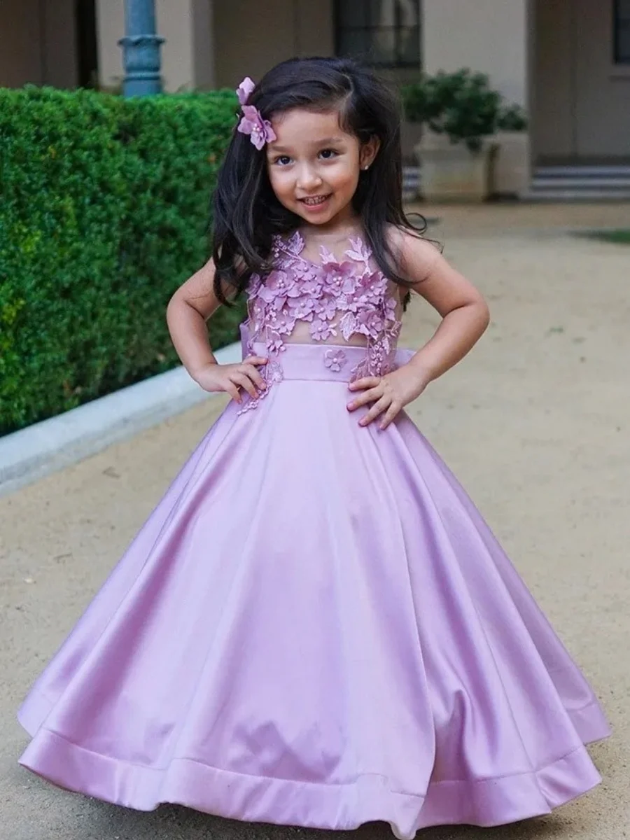 Purple Flower Girl Dresses for Wedding Floral Floor Length Baby Girl Birthday Party Formal First Communion Gowns Customized
Purple Flower Girl Dresses for Wedding Floral Floor Length Baby Girl Birthday Party Formal First Communion Gowns Customized
