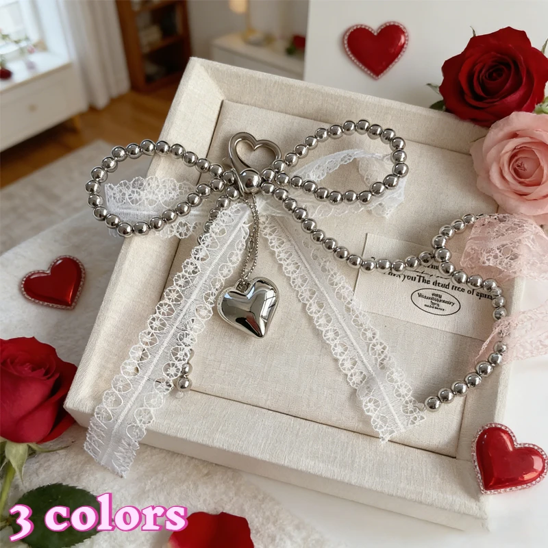 Women's Lanyard Phone Case for Valentine Sweetheart Gift with Lace Bow Bead Keychain Strap Charming Accessory
Women's Lanyard Phone Case for Valentine Sweetheart Gift with Lace Bow Bead Keychain Strap Charming Accessory