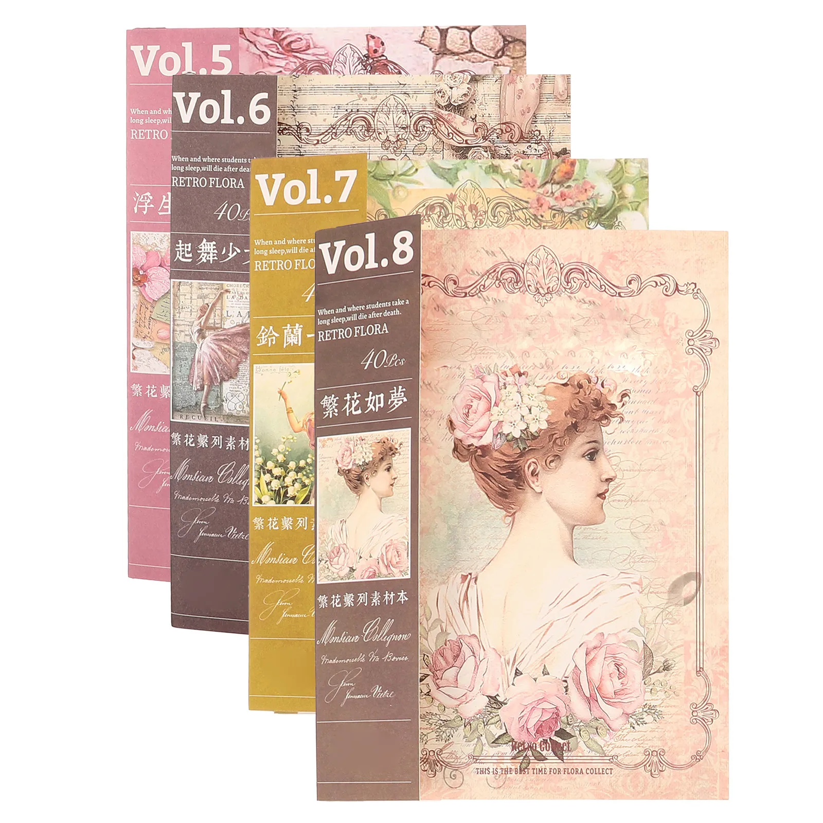 4 Books Paper Vintage Flowers Craft Papers DIY Material Craft Journal Decor H made Journal Paper Gifts Stickers
4 Books Paper Vintage Flowers Craft Papers DIY Material Craft Journal Decor H made Journal Paper Gifts Stickers