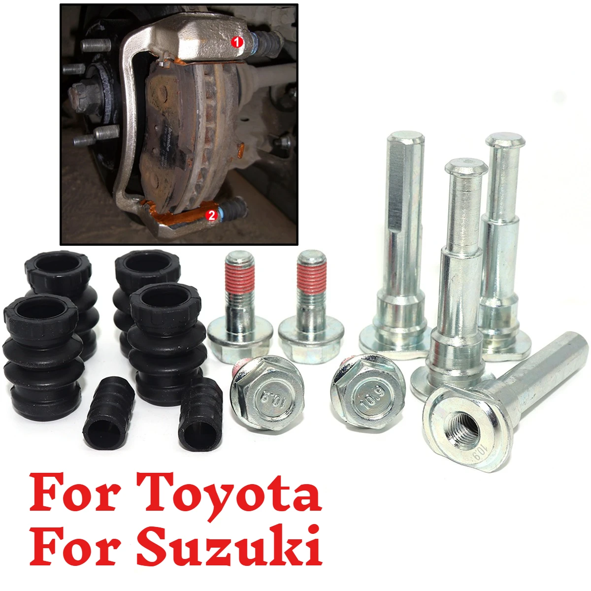 Brake Caliper Cylinder Slider Guide Pin For Disc Housing Rubber Bushing Boot Seal Kit For Toyota COROLLA E120 SUZUKI SX4 EY GY
Brake Caliper Cylinder Slider Guide Pin For Disc Housing Rubber Bushing Boot Seal Kit For Toyota COROLLA E120 SUZUKI SX4 EY GY