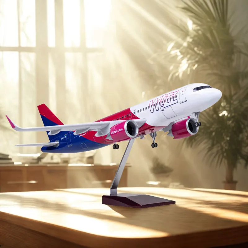 A320 Wizz Airways Airplane Model 47cm Resin Diecast Toy Planes 1/80 Scale Static Display Collectible Aircraft With Lights Stand
A320 Wizz Airways Airplane Model 47cm Resin Diecast Toy Planes 1/80 Scale Static Display Collectible Aircraft With Lights Stand