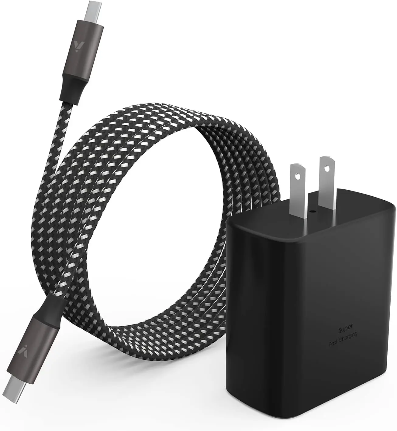 USB-C Super Fast Charger for Samsung S25/S24/S23/S22 Ultra, 45W PPS/PD Wall Charging Block with 6.6ft Cable, Black
USB-C Super Fast Charger for Samsung S25/S24/S23/S22 Ultra, 45W PPS/PD Wall Charging Block with 6.6ft Cable, Black