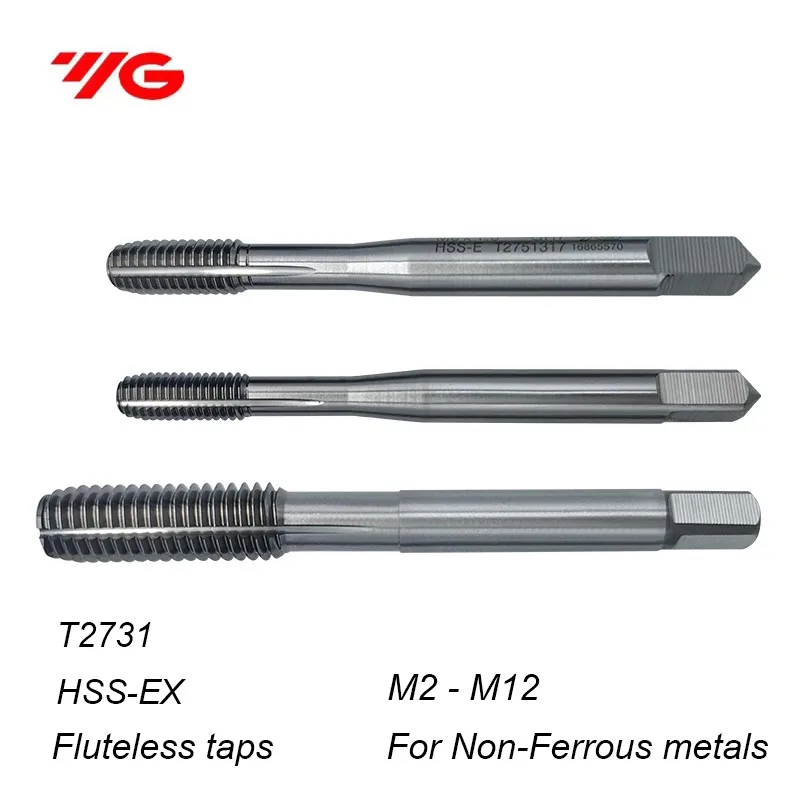 100% Original YG-1 T2731 HSS-EX Fluteless taps for Aluminum Magnesium Zinc Copper and Non-Ferrous melal alloys
100% Original YG-1 T2731 HSS-EX Fluteless taps for Aluminum Magnesium Zinc Copper and Non-Ferrous melal alloys
