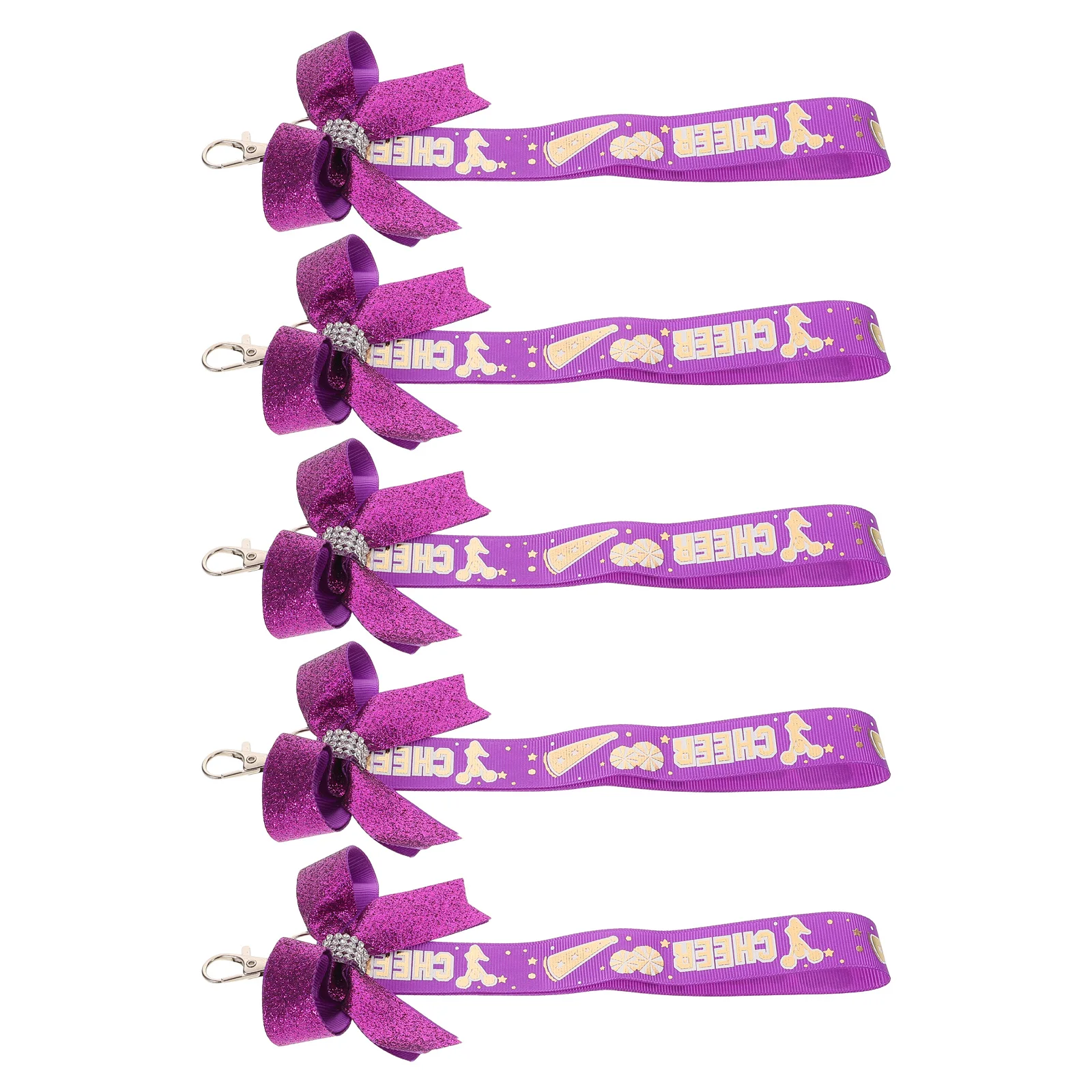 5pcs Cheerleading Keychain Lightweight Durable Bow Ribbon Pendant Accessories Girls Fabric Bag Charms Keychains Backpacks Team
5pcs Cheerleading Keychain Lightweight Durable Bow Ribbon Pendant Accessories Girls Fabric Bag Charms Keychains Backpacks Team