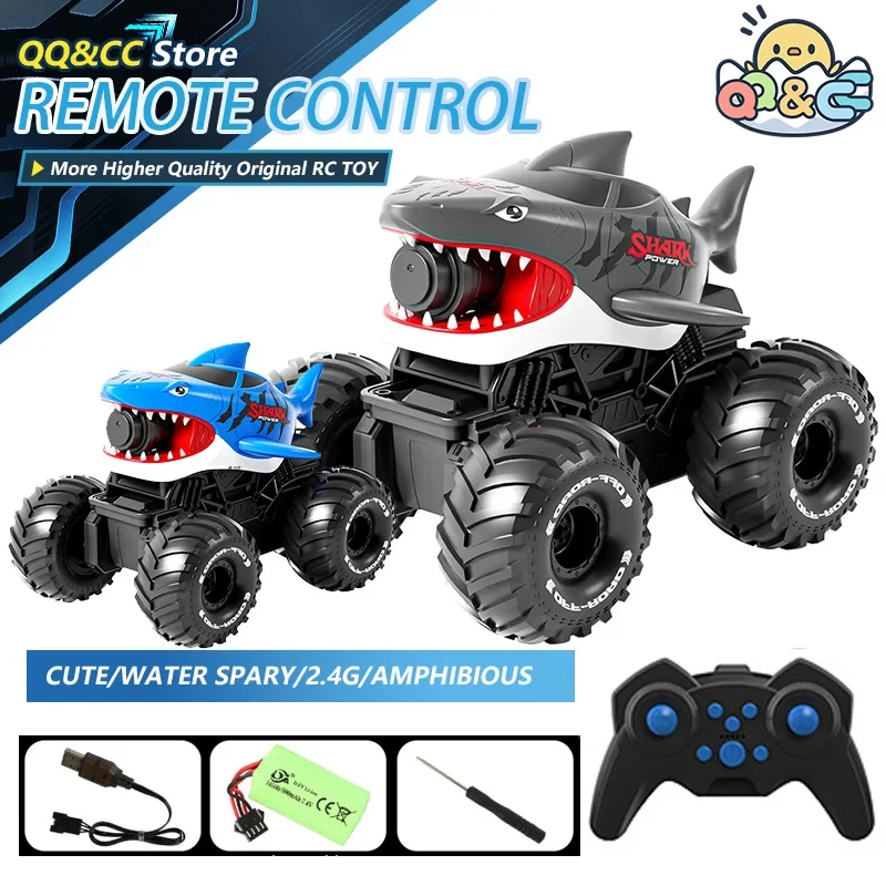 Amphibious Shark Car With Water Gun Long Range Automatic Water Absorption Cross-Country Remote Control Vehicle Toys for Kid Gift
Amphibious Shark Car With Water Gun Long Range Automatic Water Absorption Cross-Country Remote Control Vehicle Toys for Kid Gift