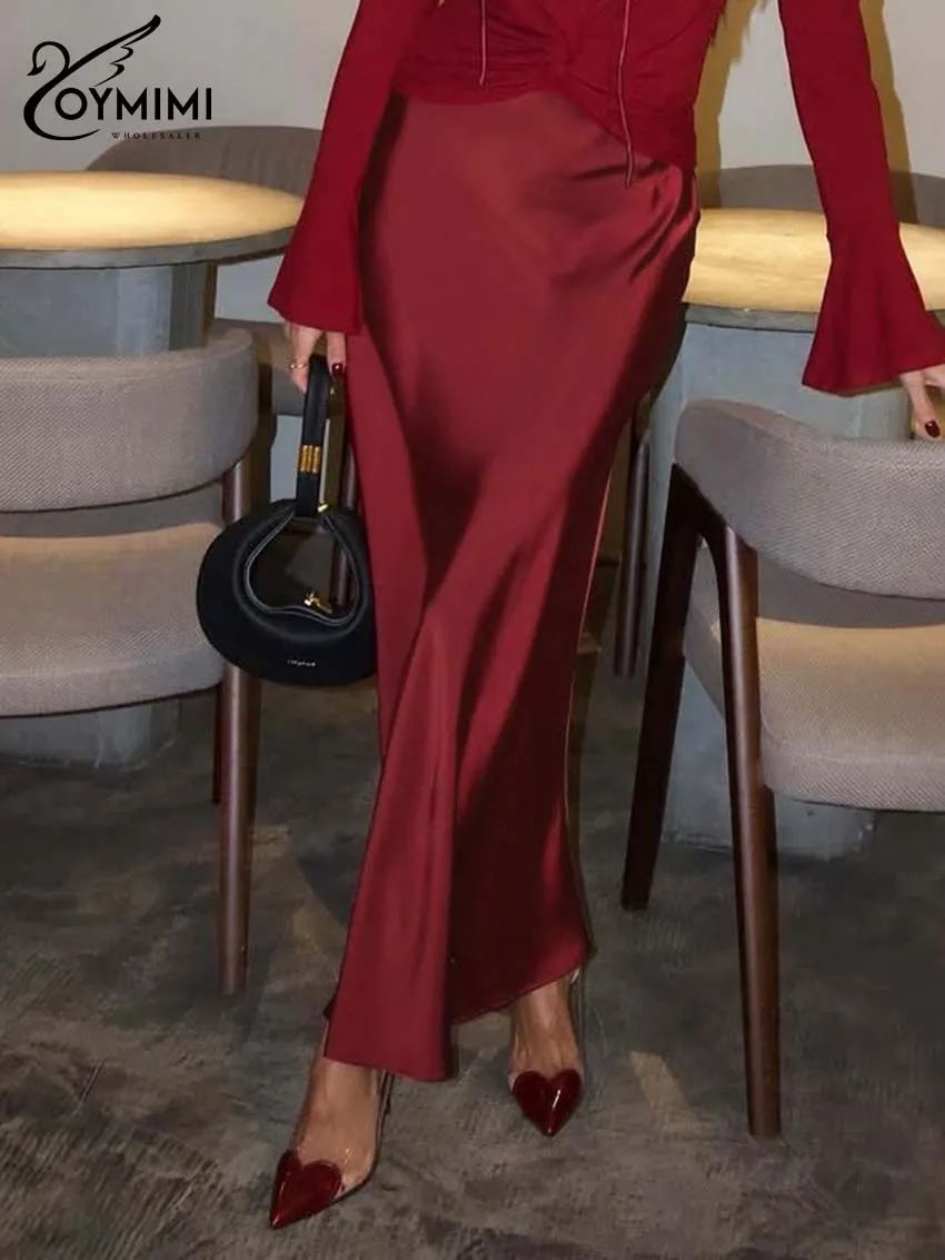 Oymimi Fashion Red Simple Women's Skirt Elegant High Waisted Straight Skirts Casual New Solid Ankle-Length Skirts Female Clothes
Oymimi Fashion Red Simple Women's Skirt Elegant High Waisted Straight Skirts Casual New Solid Ankle-Length Skirts Female Clothes
