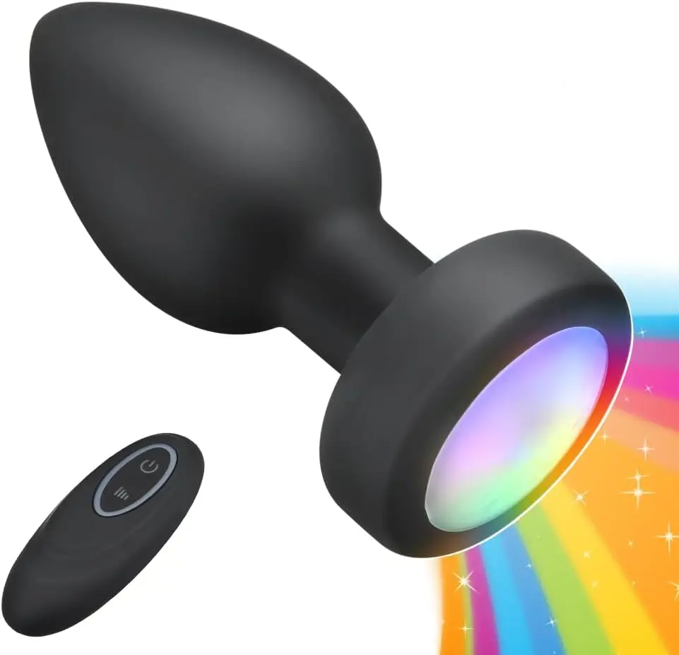 Silicone Vibrating Anal Plug With Luminous Base, Wireless Remote Control Rechargeable Butt Plug Anal Massager G-Spot Anus Stimul
Silicone Vibrating Anal Plug With Luminous Base, Wireless Remote Control Rechargeable Butt Plug Anal Massager G-Spot Anus Stimul