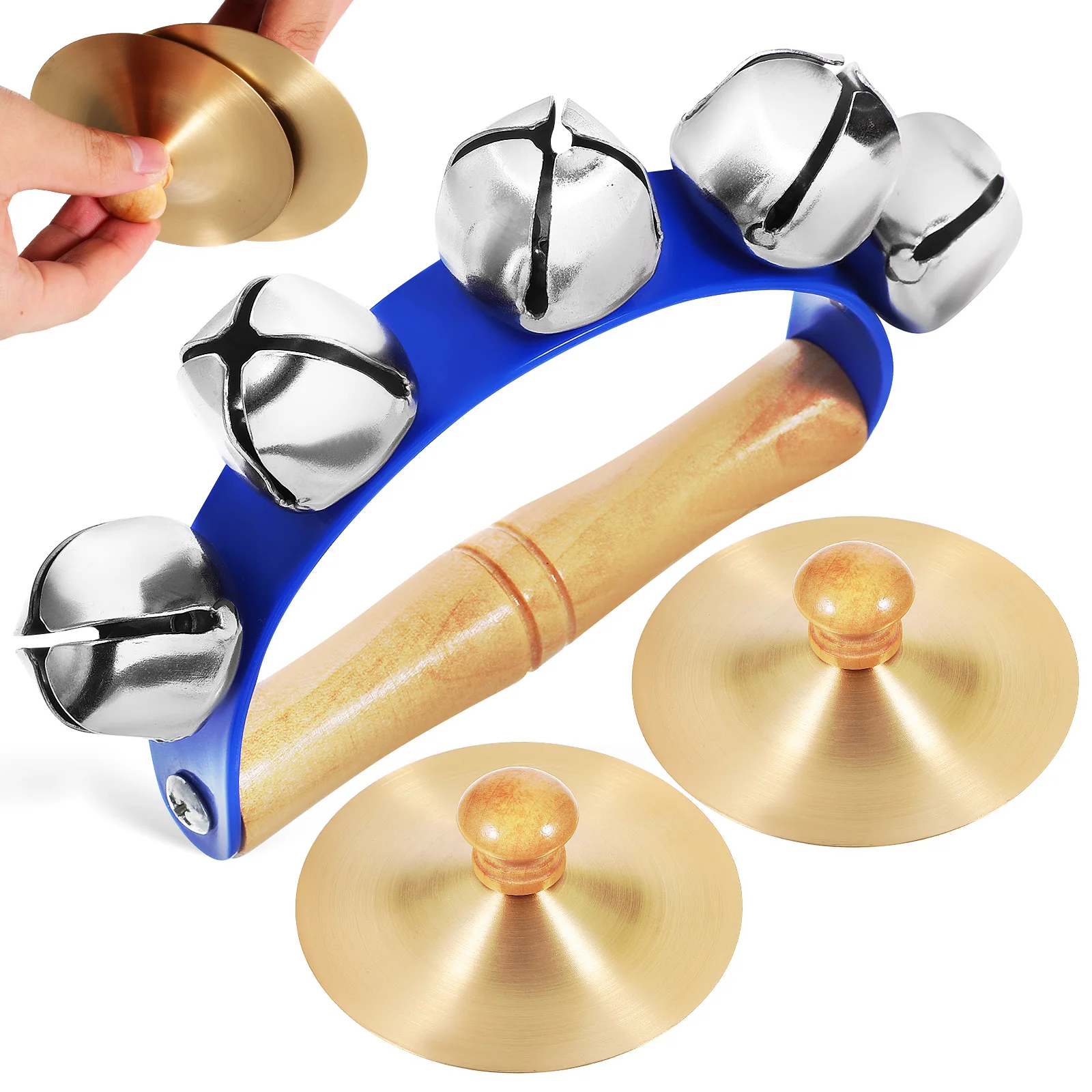 1pcs 1 Handheld 5 Hand Jingle Bell 9cm Copper Cymbals Handheld Jingle Bell Kids Percussion Toys Musical Instruments
1pcs 1 Handheld 5 Hand Jingle Bell 9cm Copper Cymbals Handheld Jingle Bell Kids Percussion Toys Musical Instruments