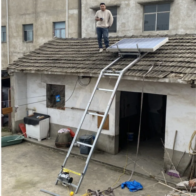 New slanted roof glazed tile small ladder lift photovoltaic panel doors and windows
New slanted roof glazed tile small ladder lift photovoltaic panel doors and windows
