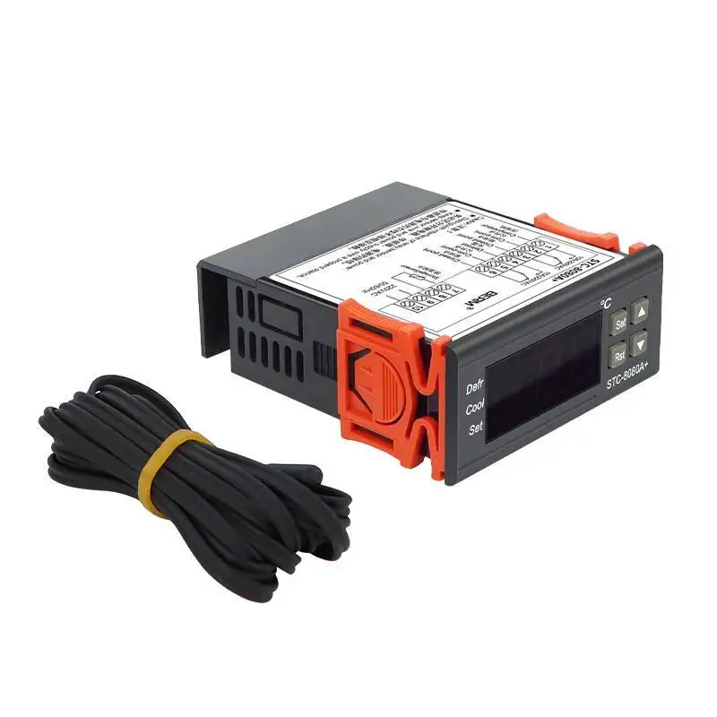 Термостат STC-8080A + Холодильный шкаф для холодильника, охлаждение, размораживание, переключатель температуры, цифровой дисплей, интеллектуальный 
Термостат STC-8080A + Холодильный шкаф для холодильника, охлаждение, размораживание, переключатель температуры, цифровой дисплей, интеллектуальный