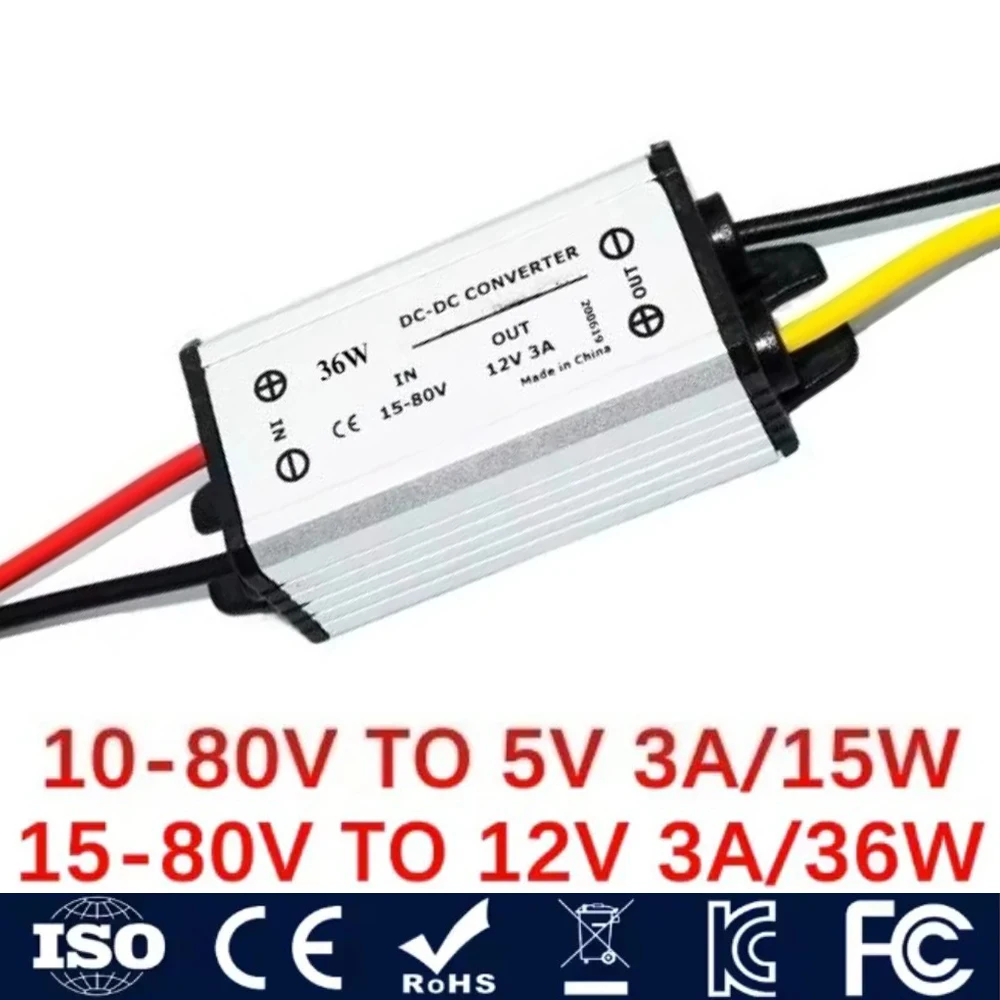 DC 24V 36V 48V 60V to 5V 12V Step-down Power Converter 1A 2A 3A Buck Module Regulator Voltage LED Transformer for Cars CE ROHS
DC 24V 36V 48V 60V to 5V 12V Step-down Power Converter 1A 2A 3A Buck Module Regulator Voltage LED Transformer for Cars CE ROHS