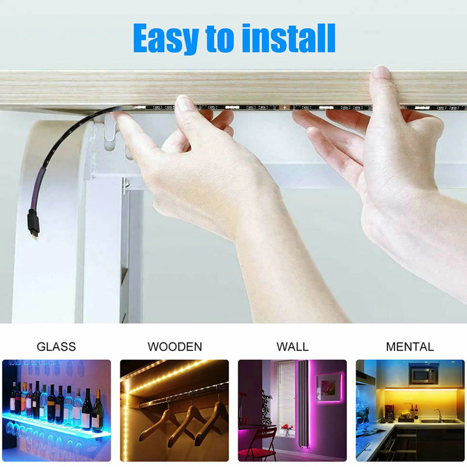 2 Meter App Control LED Strip Lights Rgb 16 Dimmable for TV Back Light Under Cabinet
2 Meter App Control LED Strip Lights Rgb 16 Dimmable for TV Back Light Under Cabinet