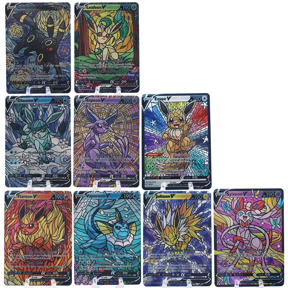 Anime Card PTCG Eevee Family Umbreon Sylveon Jolteon Flareon Vaporeon Espeon Leafeon Glaceon V Game Collection Card
Anime Card PTCG Eevee Family Umbreon Sylveon Jolteon Flareon Vaporeon Espeon Leafeon Glaceon V Game Collection Card